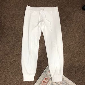 Juicy Couture Terry Cloth White Joggers